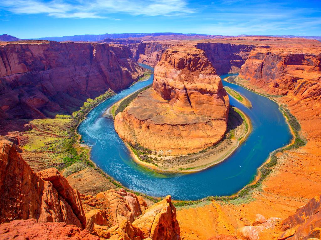 Arizona Horseshoe Bend meander of Colorado River in Glen Canyon