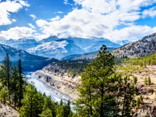 Fraser Canyon Route with Thompson River, British Colombia, Canada