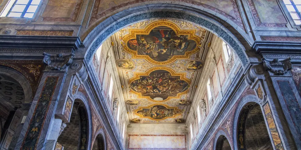 Paintings on the ceiling in Ostuni Cathedral, Puglia