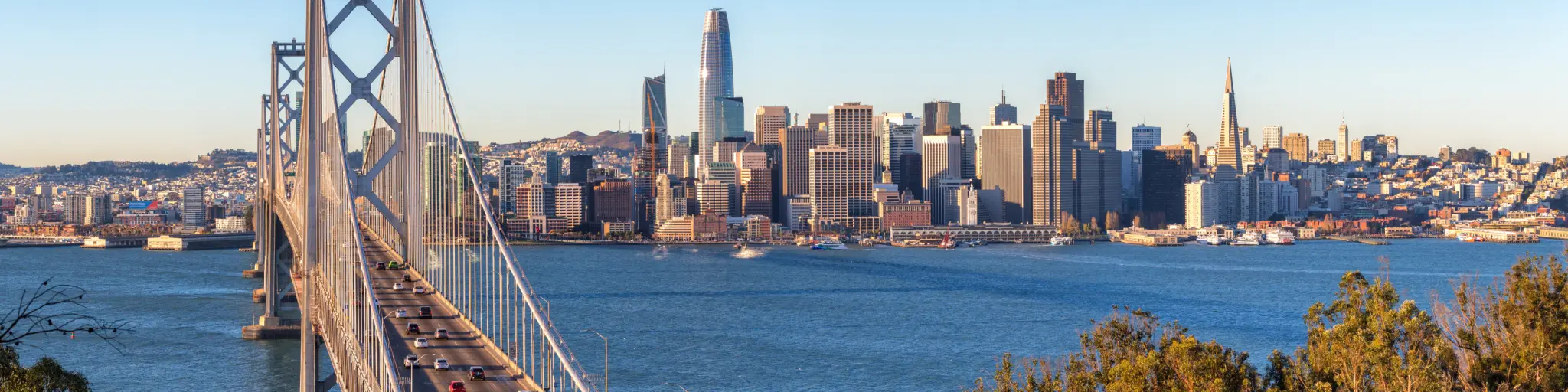 View of San Francisco from across the Bay Bridge