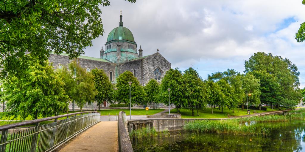 Galway Cathedral across the river, Ireland