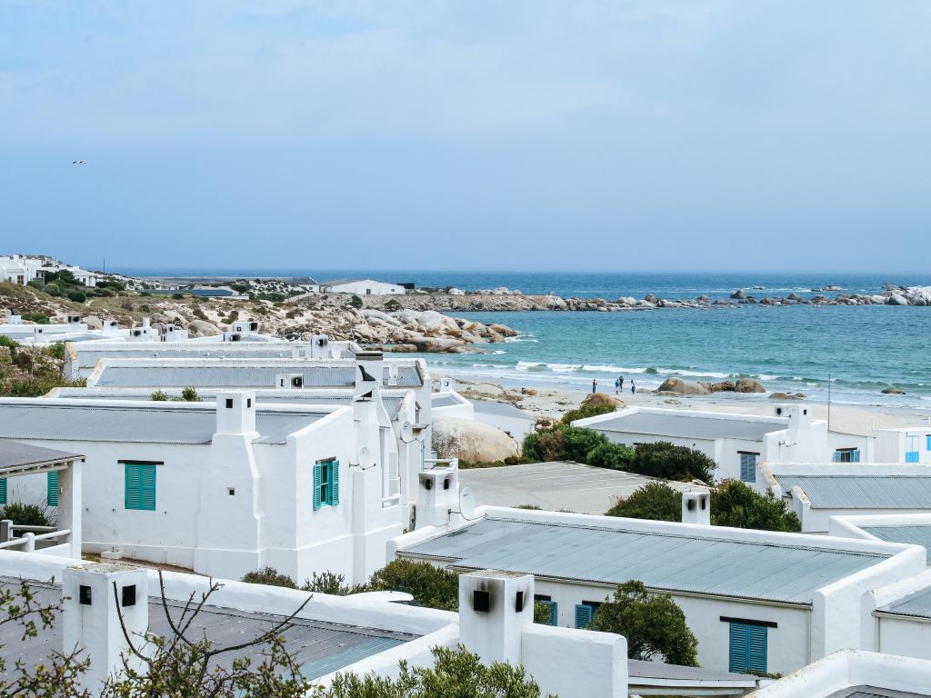 Famous white-washed houses in the old fishing village that sits on the coast