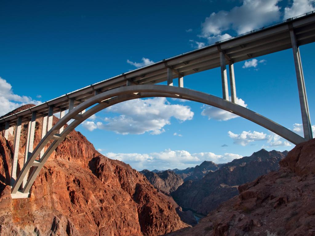 The Hoover Bridge from the Hoover Dam, Nevada