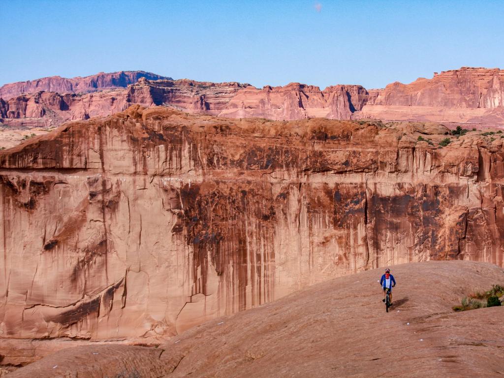 Slick Rock Mountain biking trail in Moab, Utah
