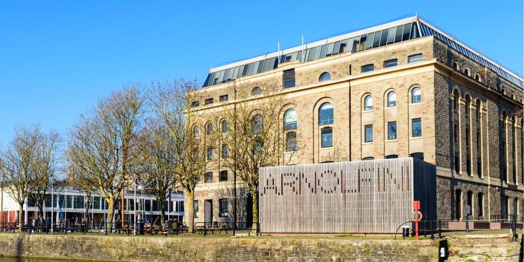 The Arnolfini in Bristol across the harbour 