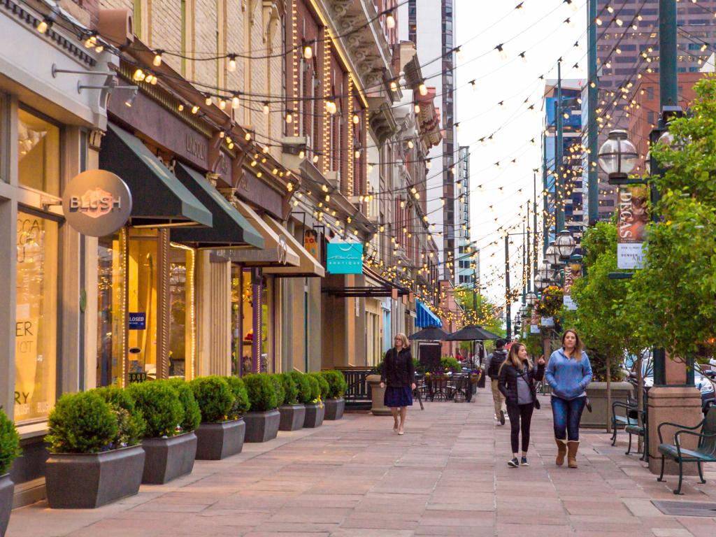 Restaurants and shops in Larimer Square in downtown Denver