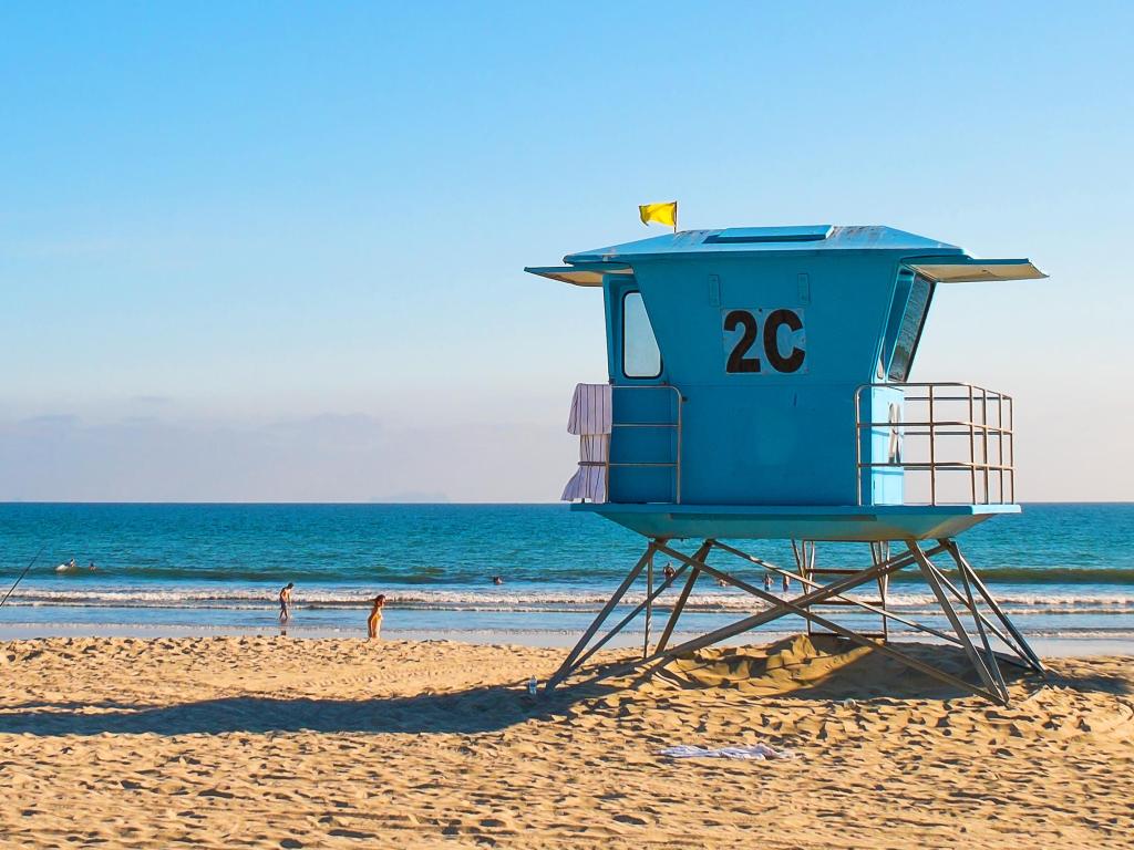 Lifeguard Tower at the Beach in San Diego, California