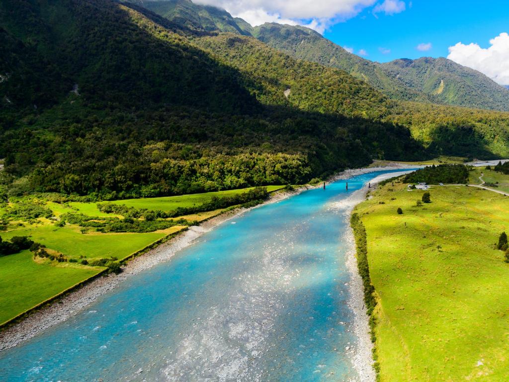 Franz Josef and Fox Glacier View from a Helicopter