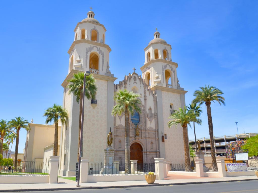  The Cathedral of Saint Augustine or Saint Augustine Cathedral is the mother church of the Roman Catholic Diocese of Tucson. It is located in Tucson, Arizona.