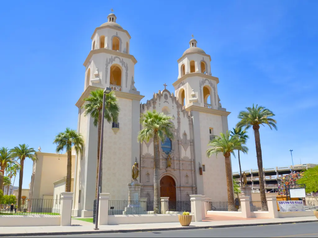  The Cathedral of Saint Augustine or Saint Augustine Cathedral is the mother church of the Roman Catholic Diocese of Tucson. It is located in Tucson, Arizona.