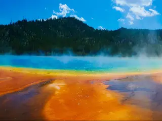 The Grand Prismatic panoramic in Yellowstone National Park