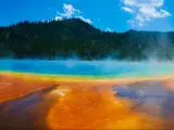 The Grand Prismatic panoramic in Yellowstone National Park