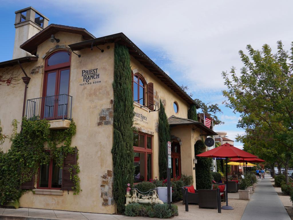 Priest Ranch Winery tasting room in Yountville, Napa Valley, California