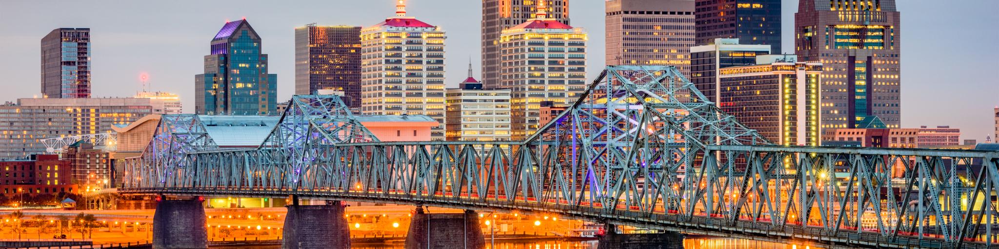 Louisville, Kentucky, USA skyline on the river