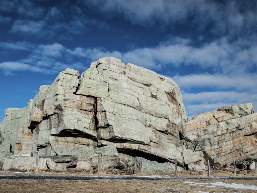 The famous Okotoks erratic, also known as 