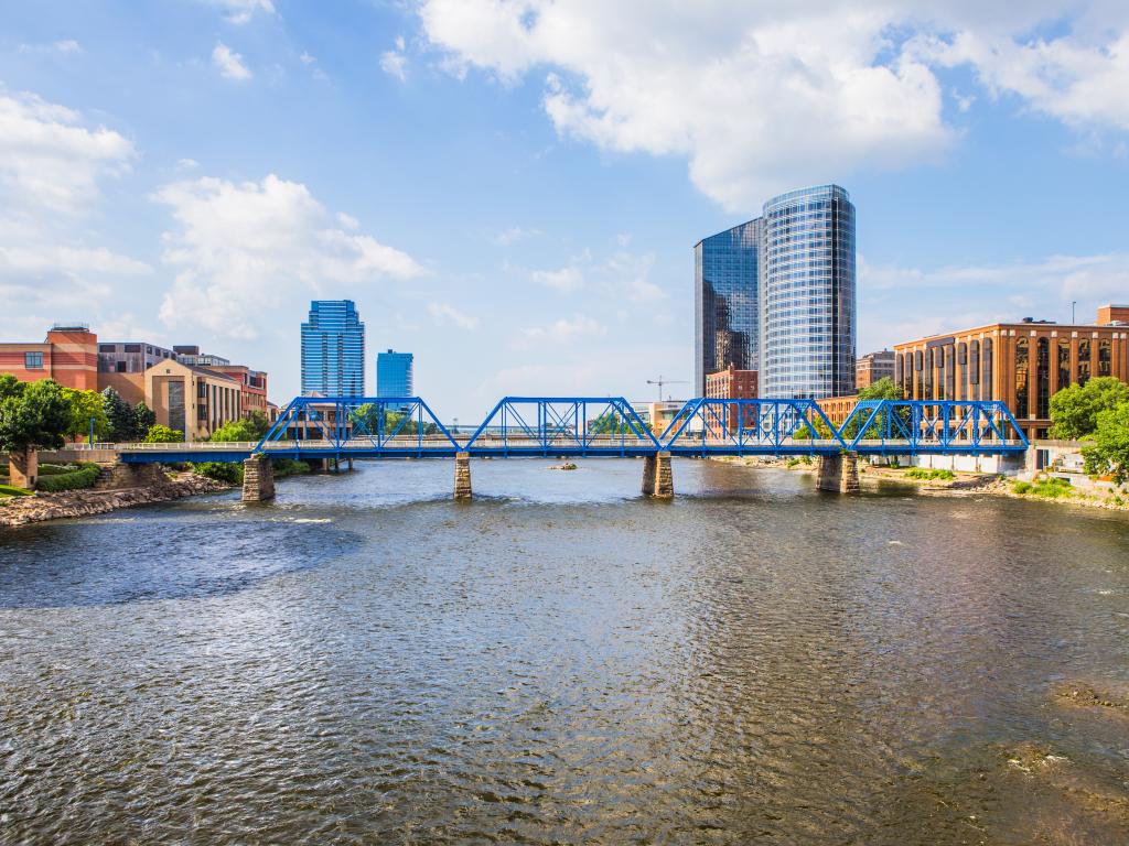 View of downtown Grand Rapids, Michigan from the Grand River
