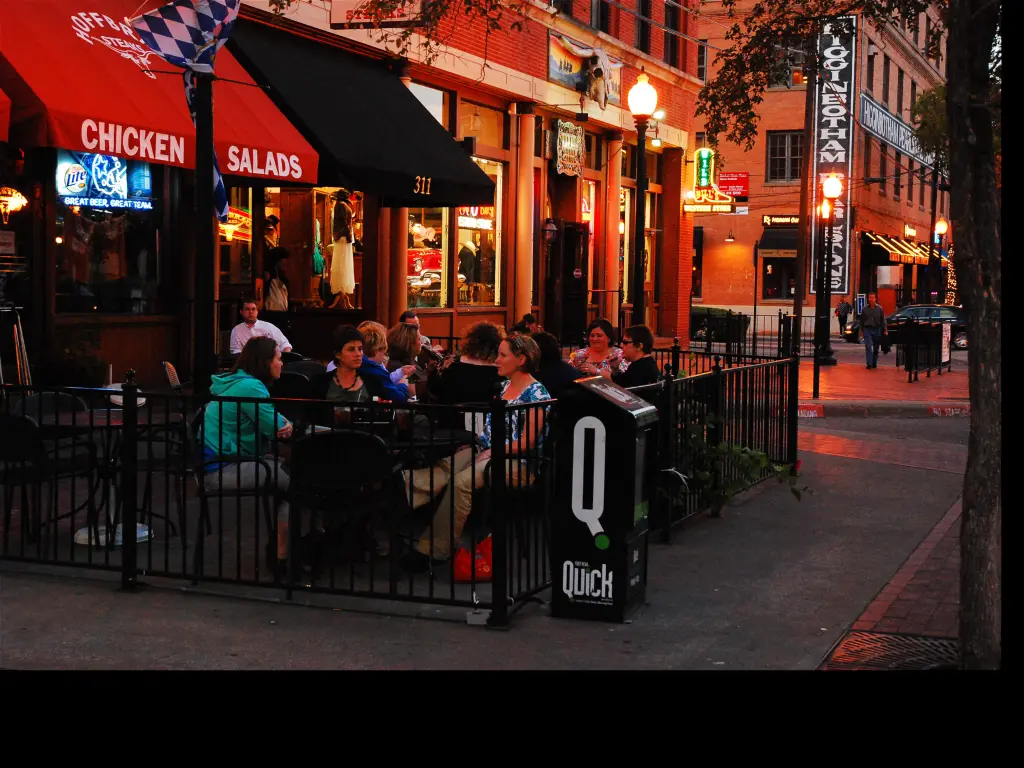 Restaurants in the popular West End District in Dallas, Texas