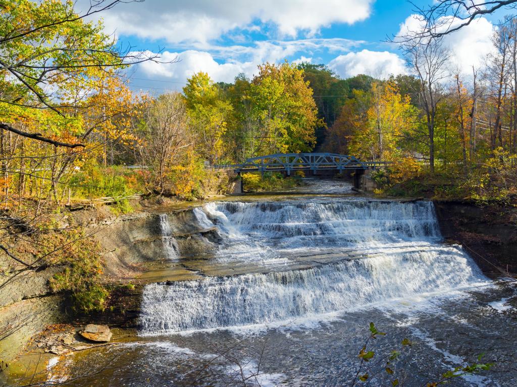 Paine Falls Park near Painesville, Lake county, Cleveland suburb in Ohio