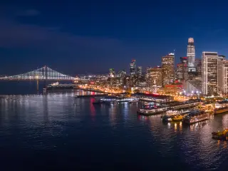 Panoramic evening view of San Francisco