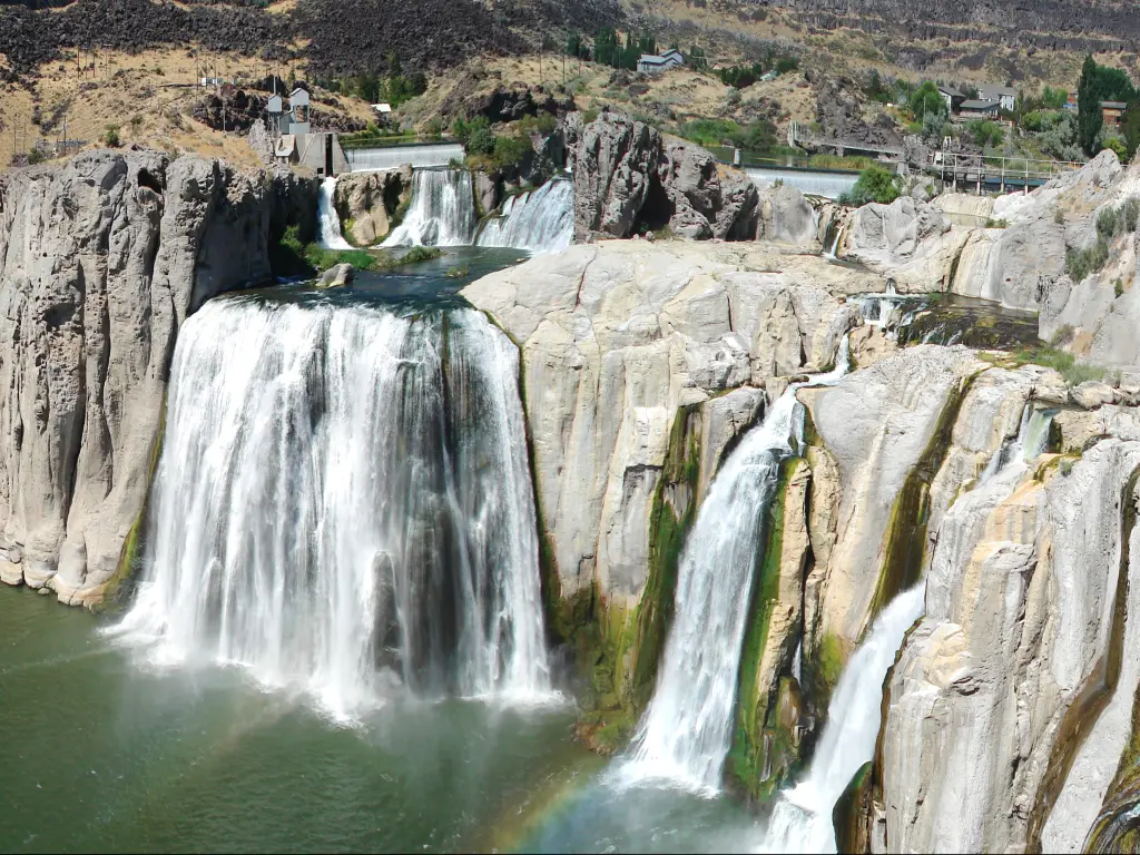 Shoshone Falls in Twin Falls, Idaho are one of the best places to stop on a road trip from San Francisco to Yellowstone National Park.