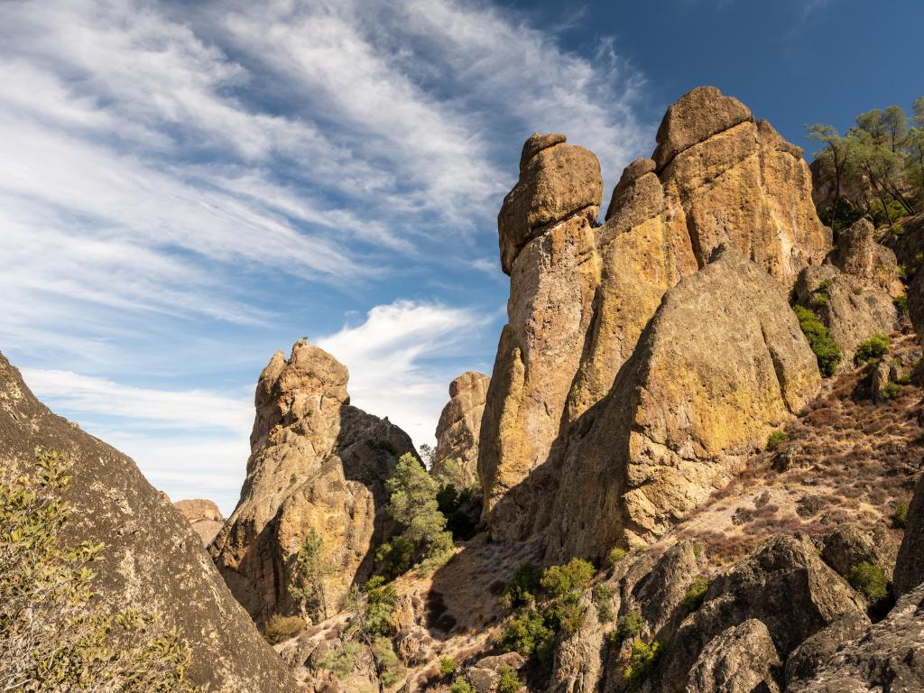 Rock Formations Tower in the High Peaks Area of Pinnacles National Park