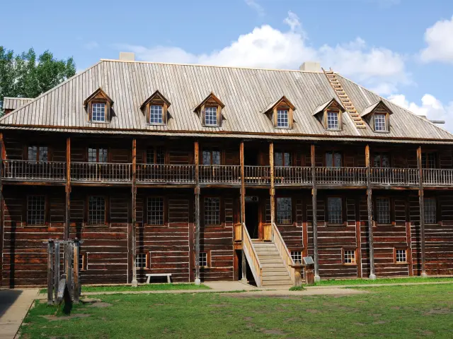 Historic fort building in Canada on a sunny day