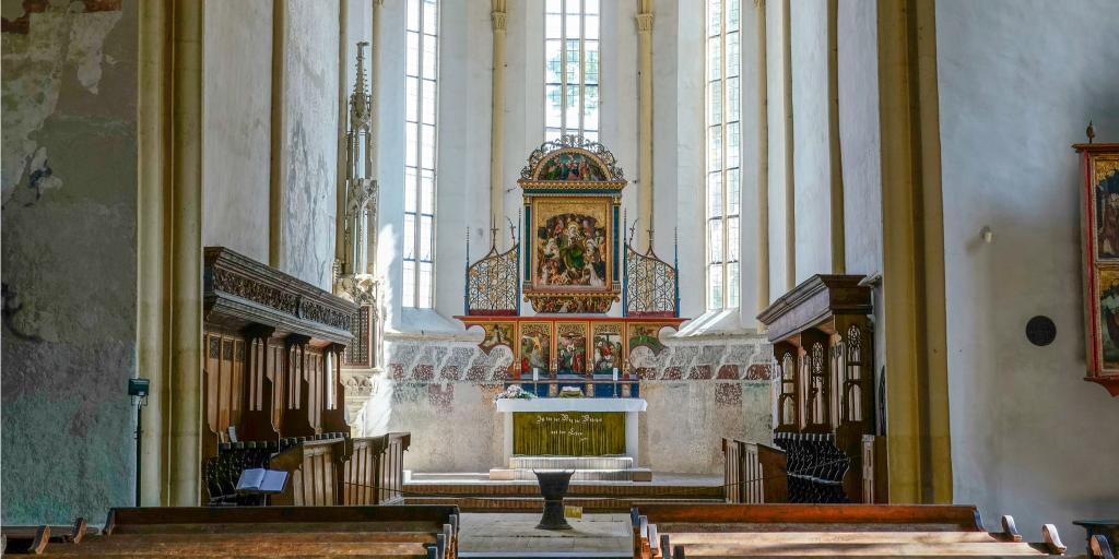 The altar at the Church on the Hill, Sighisoara 