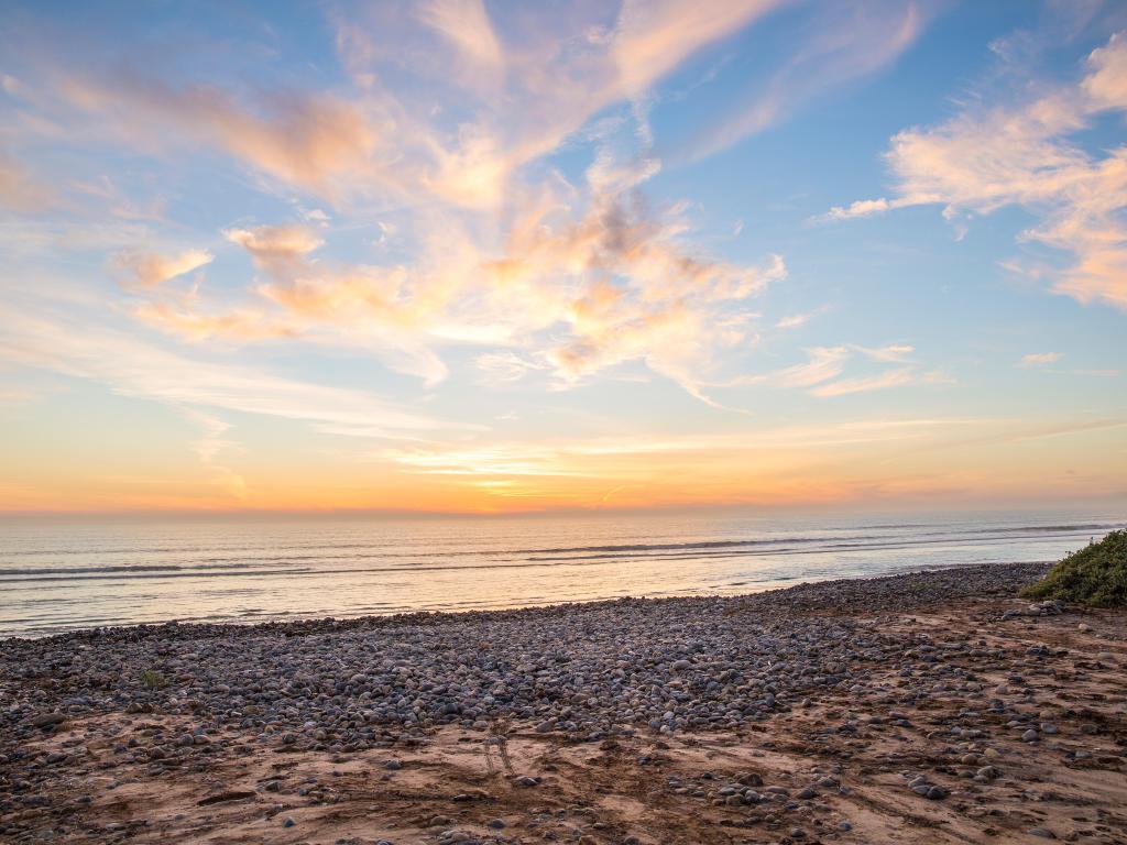 Vibrant sunet at San Onofre beach