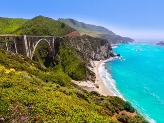 California Bixby bridge in Big Sur in Monterey County