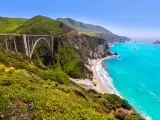 California Bixby bridge in Big Sur in Monterey County