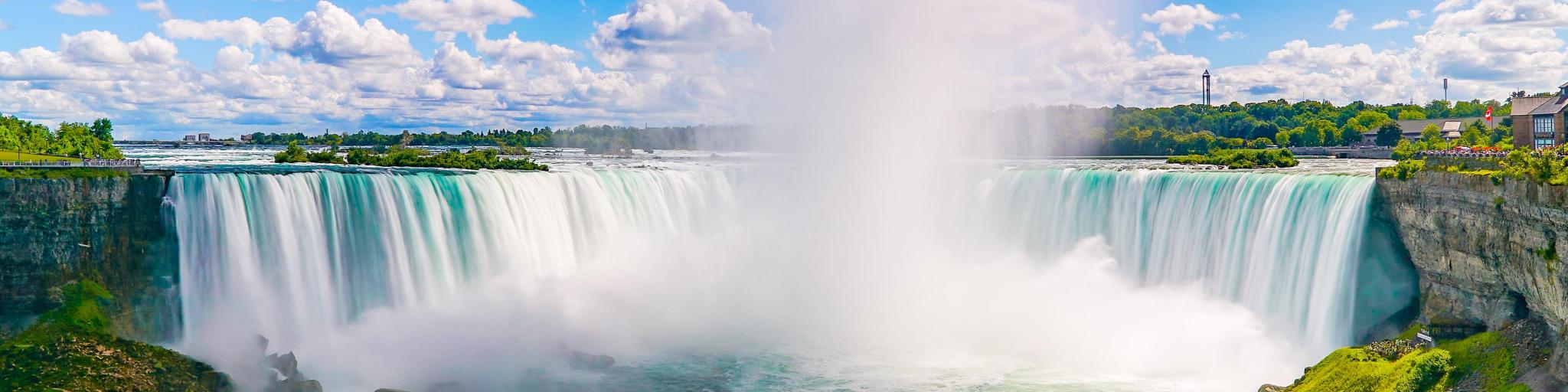 The amazing Niagara Falls is renowned for its beauty and is the collective name for three waterfalls that straddle the international border between Canada and the USA