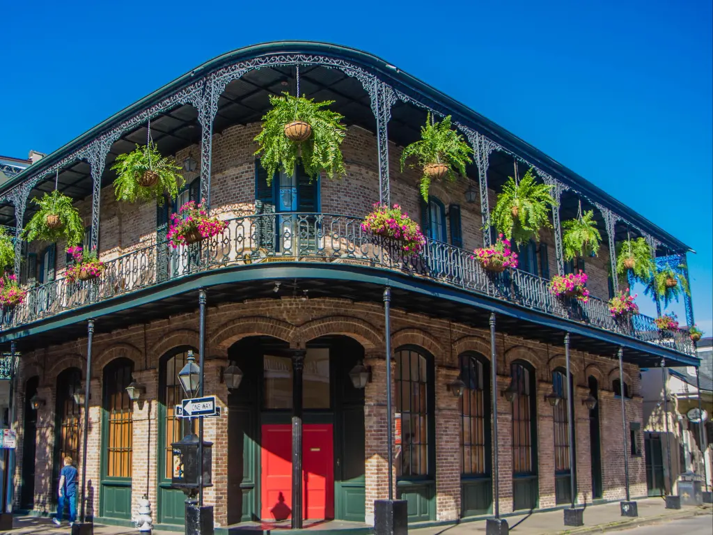 House in French Quarter in 18th century Spanish style, New Orleans, Louisiana