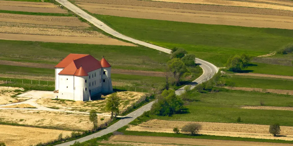 Bela Castle sits along a country road in Croatia