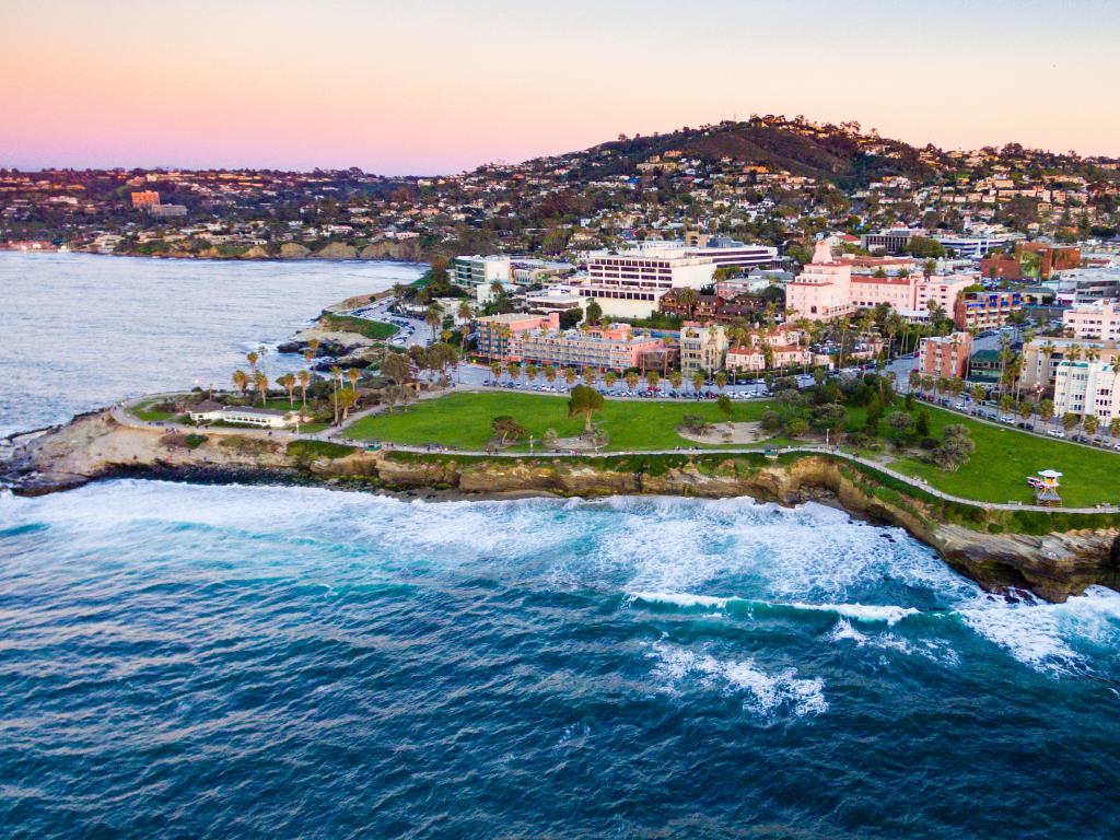 La Jolla on a rock sticking out into the Pacific, near San Diego, California