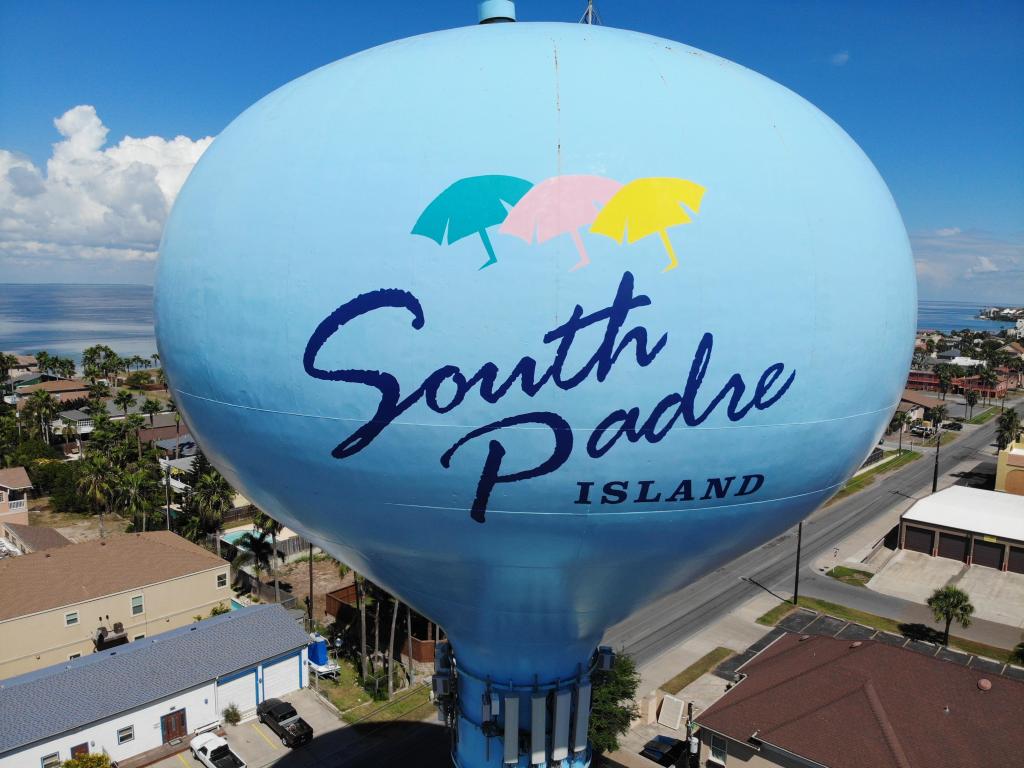South Padre water tower close up