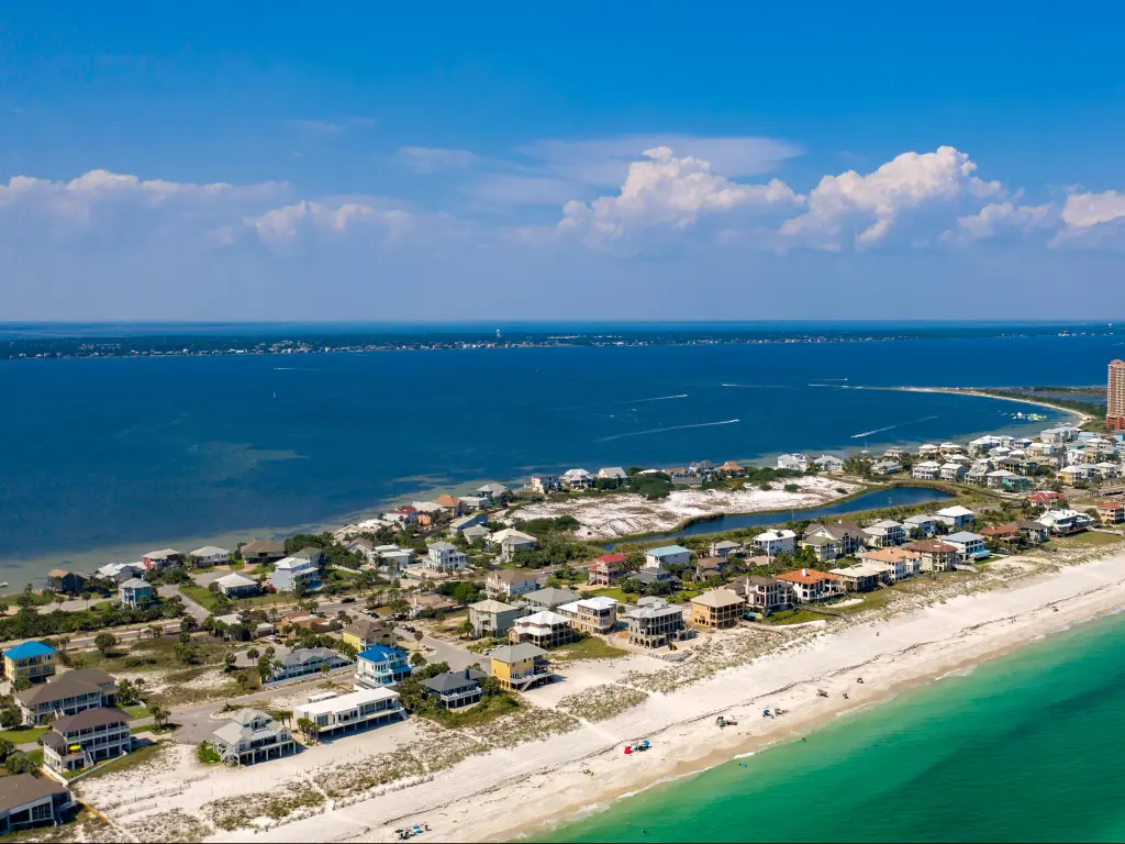 Pensacola Beach Aerial View of Coastline - Beach