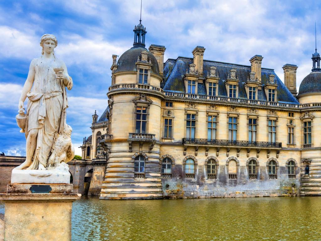 Great beautiful castles and heritage of France- Chateau de Chantilly , north from Paris
