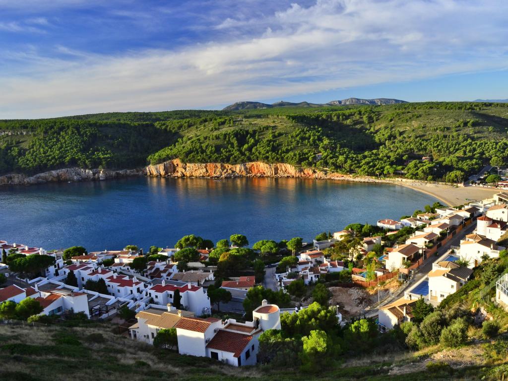 Cove of L'Escala on the Costa Brava coast, Catalonia, Spain