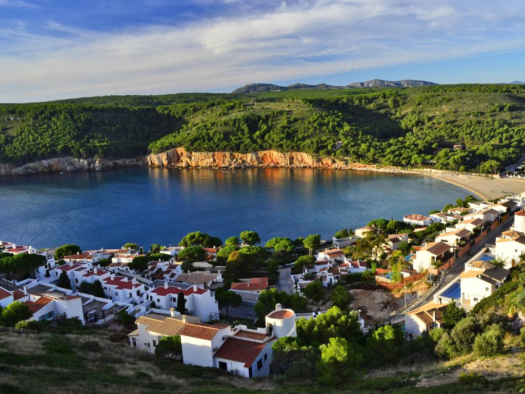 Cove of L'Escala on the Costa Brava coast, Catalonia, Spain