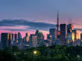 Toronto city at sunset, Ontario, Canada