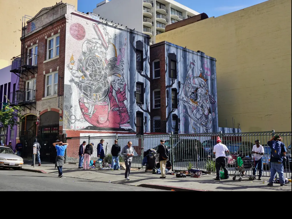 Graffiti street art in Mission District, San Francisco