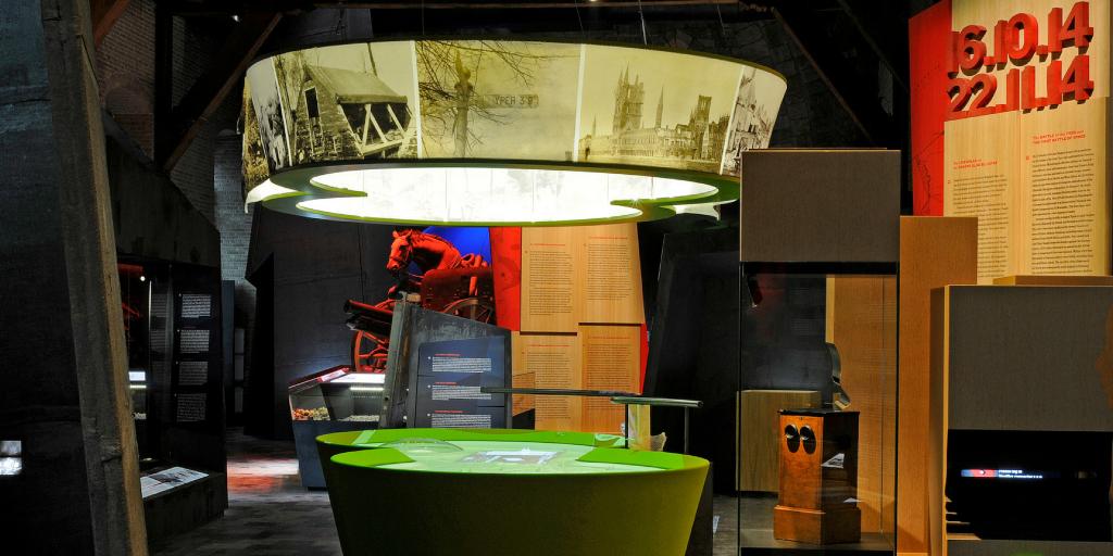 The inside of the In Flanders Field Museum, Ypres, Belgium