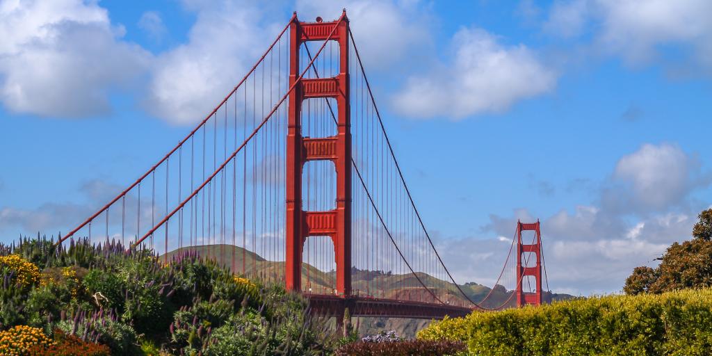 Golden Gate Bridge in Presidio Park, San Francisco, California