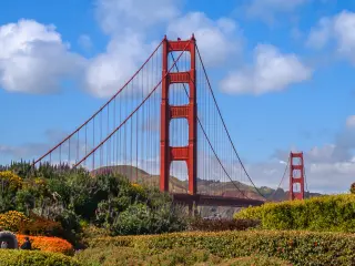Golden Gate Bridge in Presidio Park, San Francisco, California