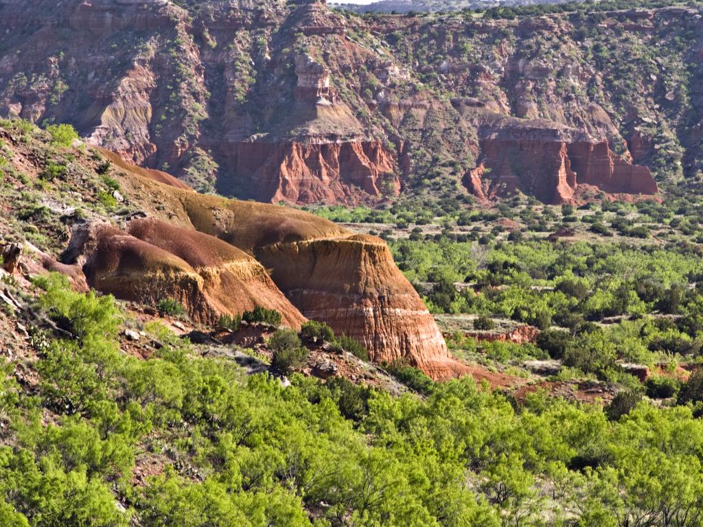 Rim view of Palo Duro State Park in the Texas Panhandle