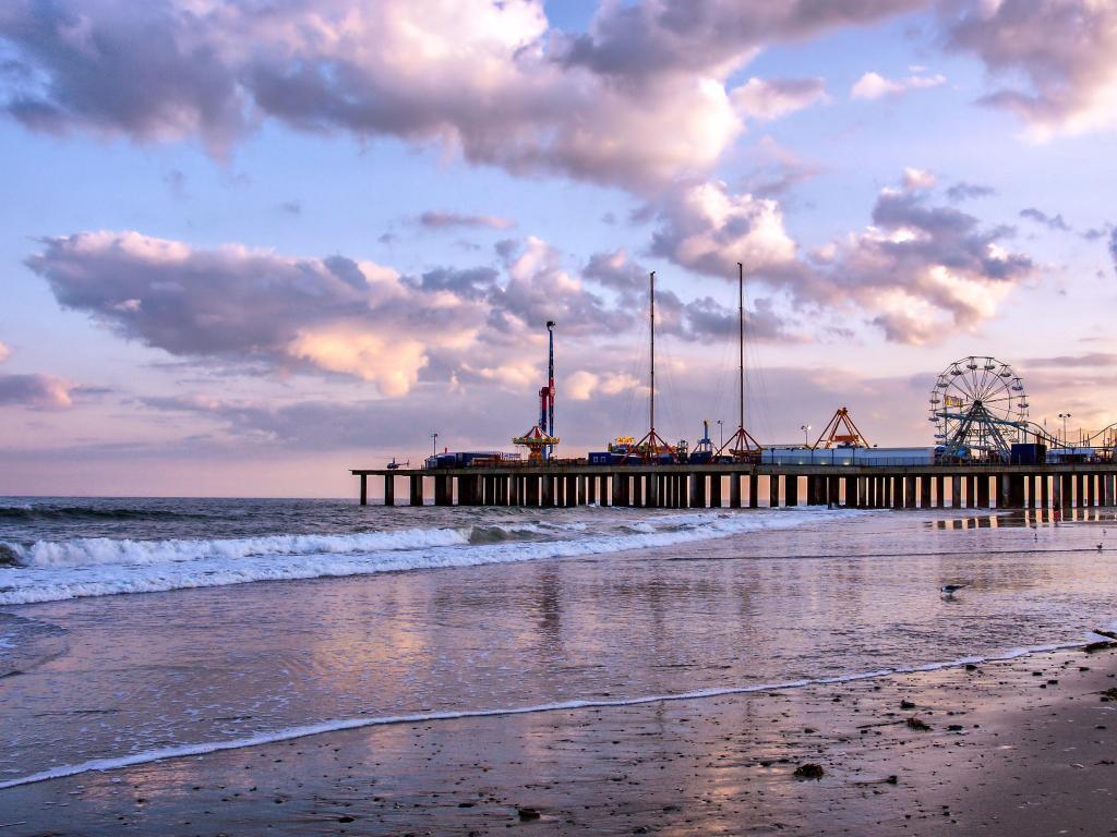 Atlantic City, New Jersey, USA taken at the Steel Pier at evening.