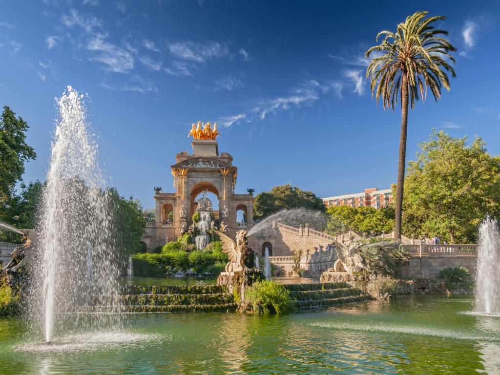 Fountains in Parc de la Ciutadella in Barcelona, Spain