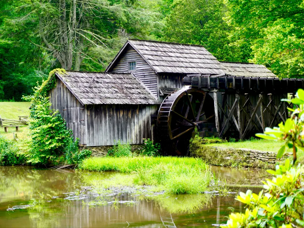 Mabry Mill on the Blue Ridge Parkway. Ed and Lizzy Mabry built the mill to ground corn and saw lumber. A popular and picturesque places along the Parkway.