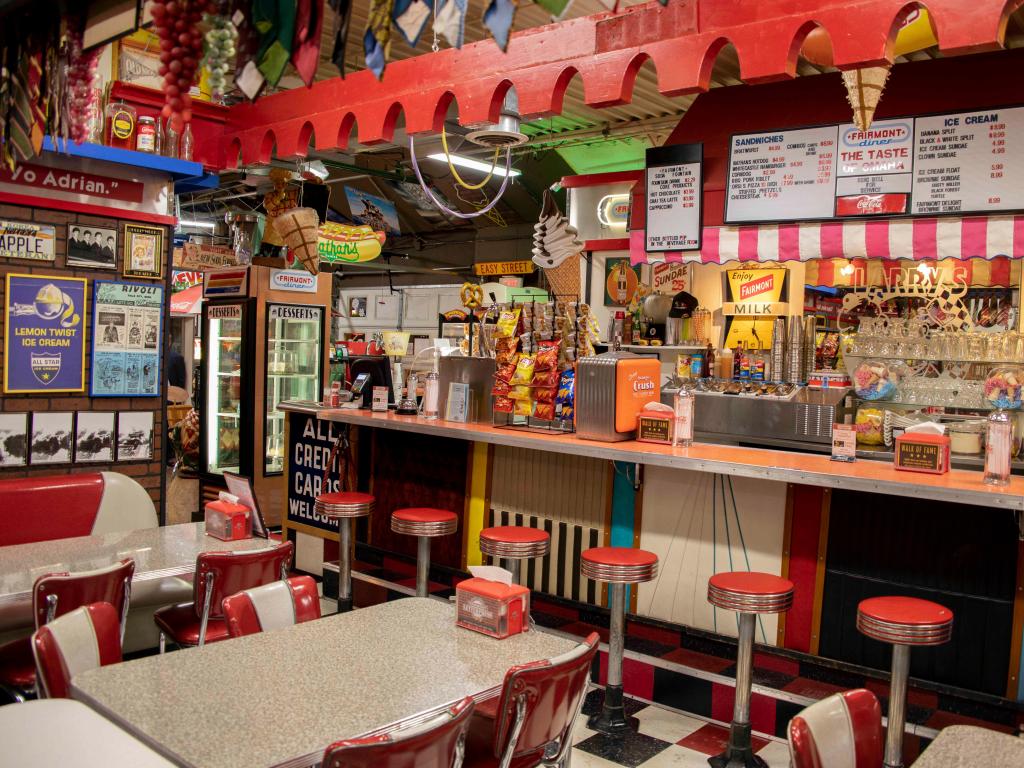 Vintage interior of an old fashioned Candy Shop in Omaha, Nebraska in Old Market District