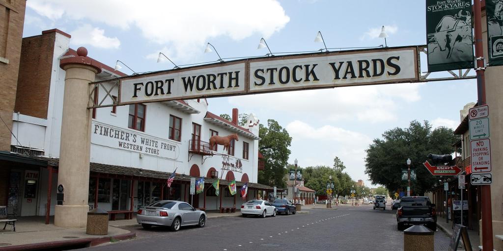 The sign of the Fort Worth Stockyards, Texas